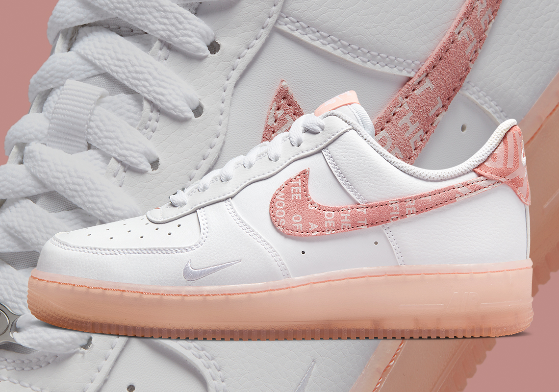 Pink LV Swoosh Inspired - Force Air Force 1 i personalizuar - AF1 i pi