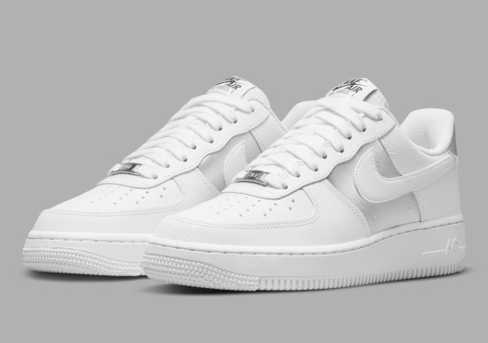 Hits Of “Metallic Silver” Complement This Clean Nike Air Force 1 Low