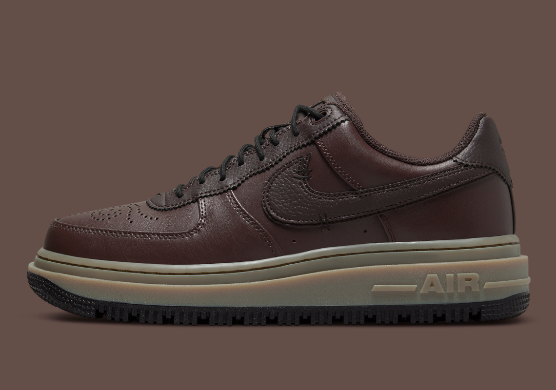 Nike Air Force 1 Leather Sneakers in Brown for Men