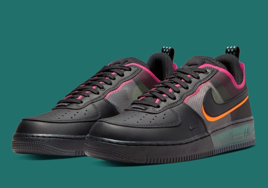 The Next Nike Air Force 1 React Pairs “Black” With Vibrant Neons