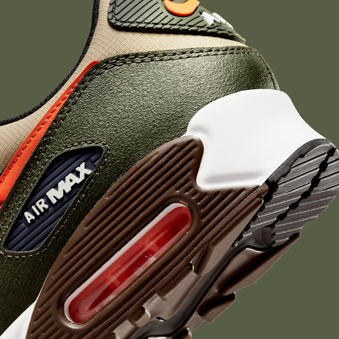 Air max 90 olive cheap orange