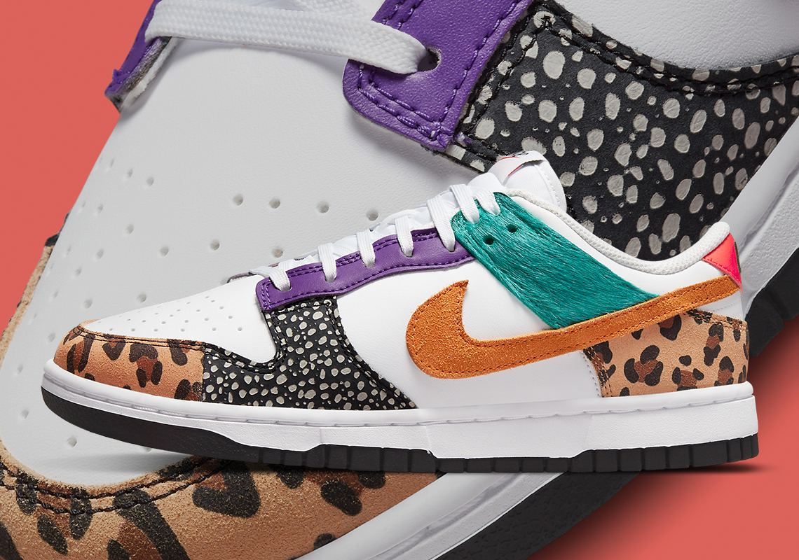 A Number Of Prints Come Together On The Upcoming Nike Dunk Low SE "Animal"