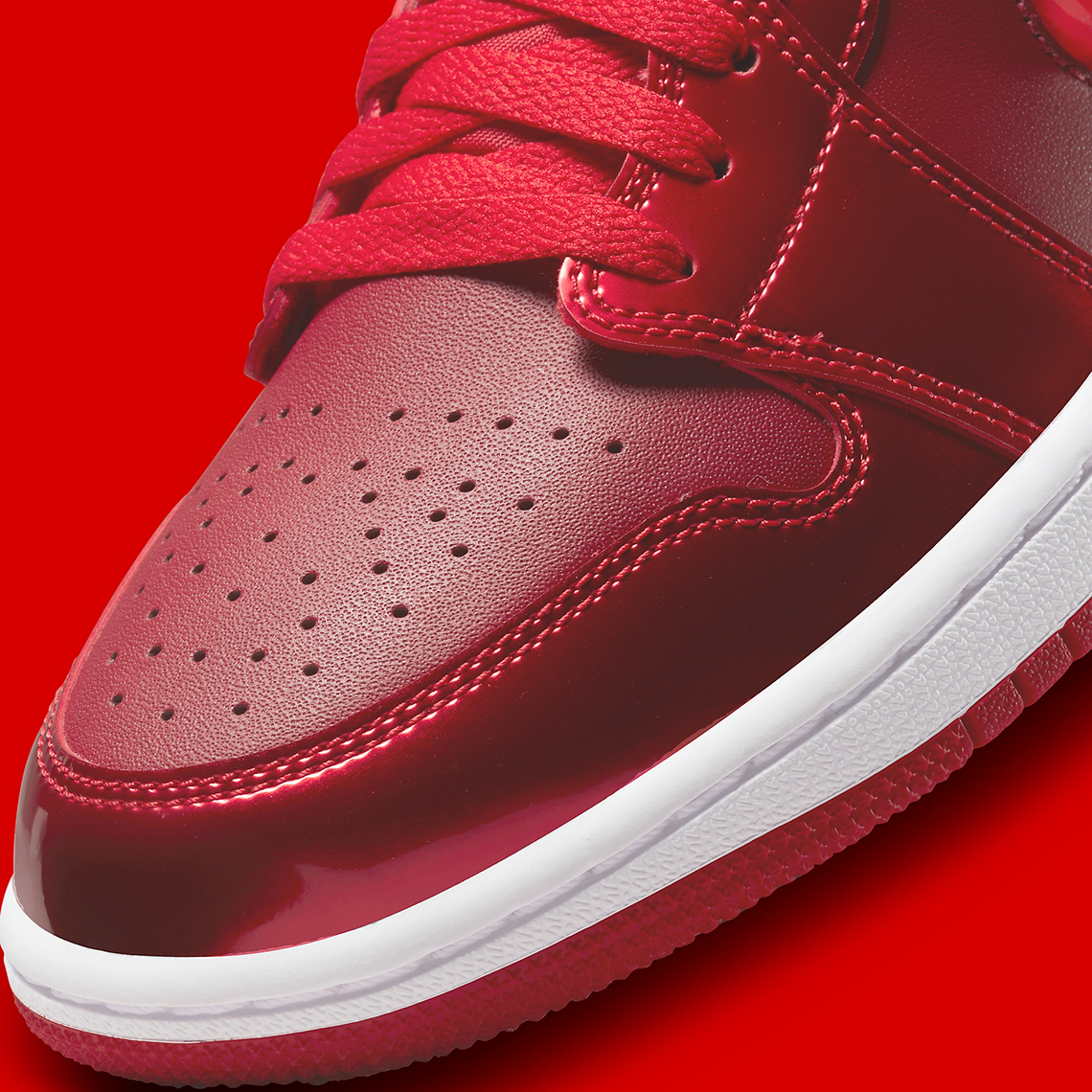 SBD, Air Jordan 1 Low Pomegranate Features Large Jeweled Swooshes