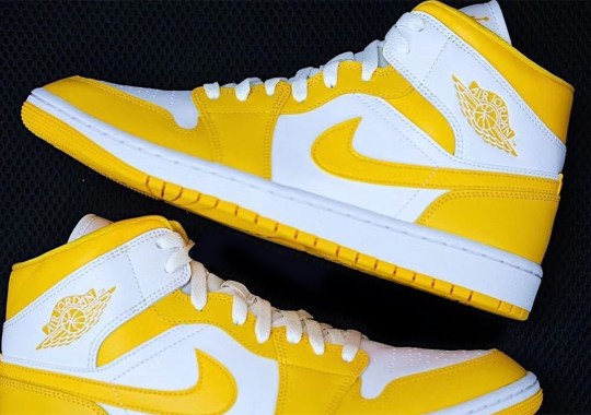 This Women's Air Jordan 1 Mid Gets A Bright Yellow Twist