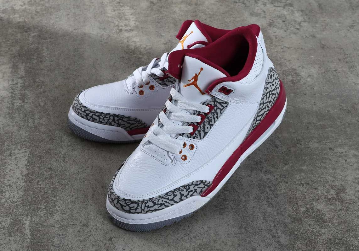 Latest photos of the Air Jordan 3 Cardinal Red via dsdan1