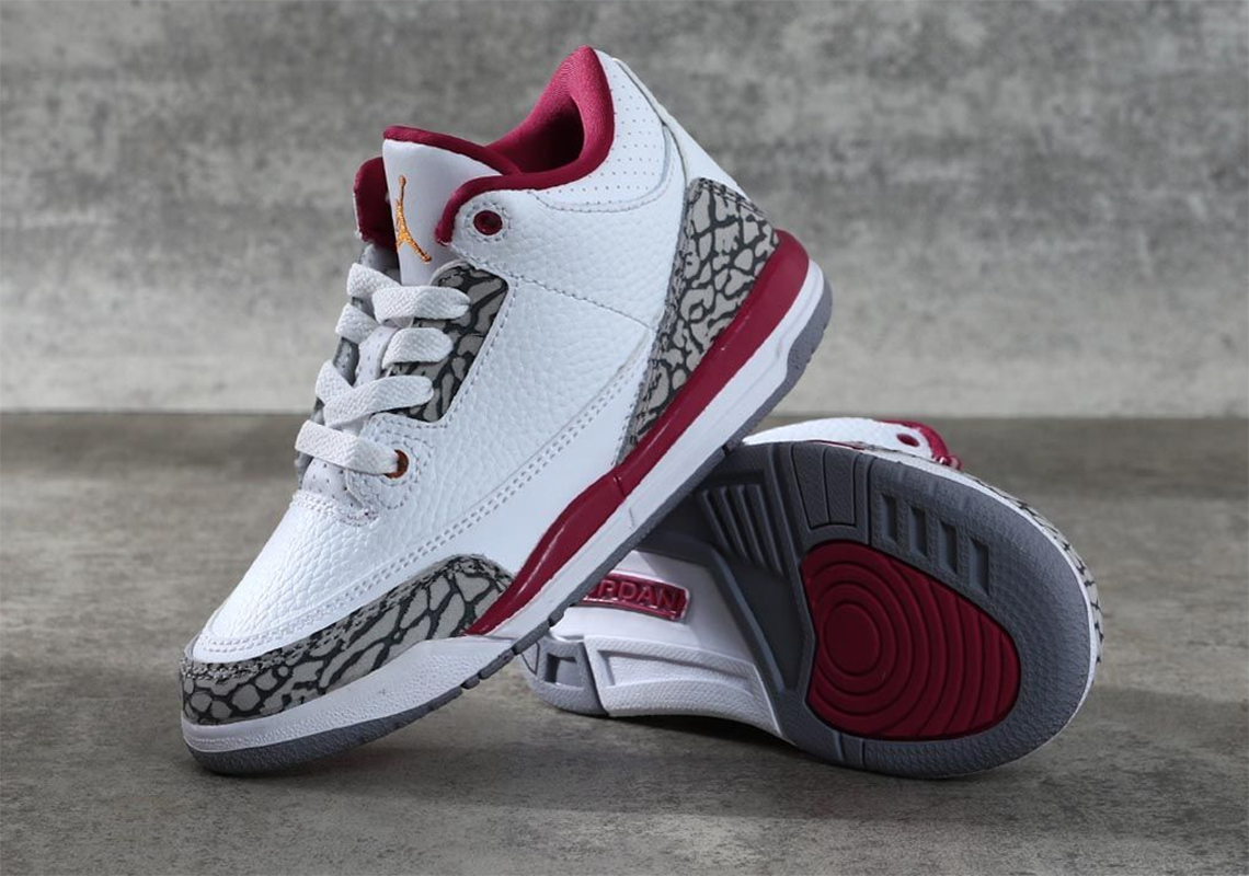 Fecha de lanzamiento del Air Jordan 3 Cardinal Red (CT8532-126