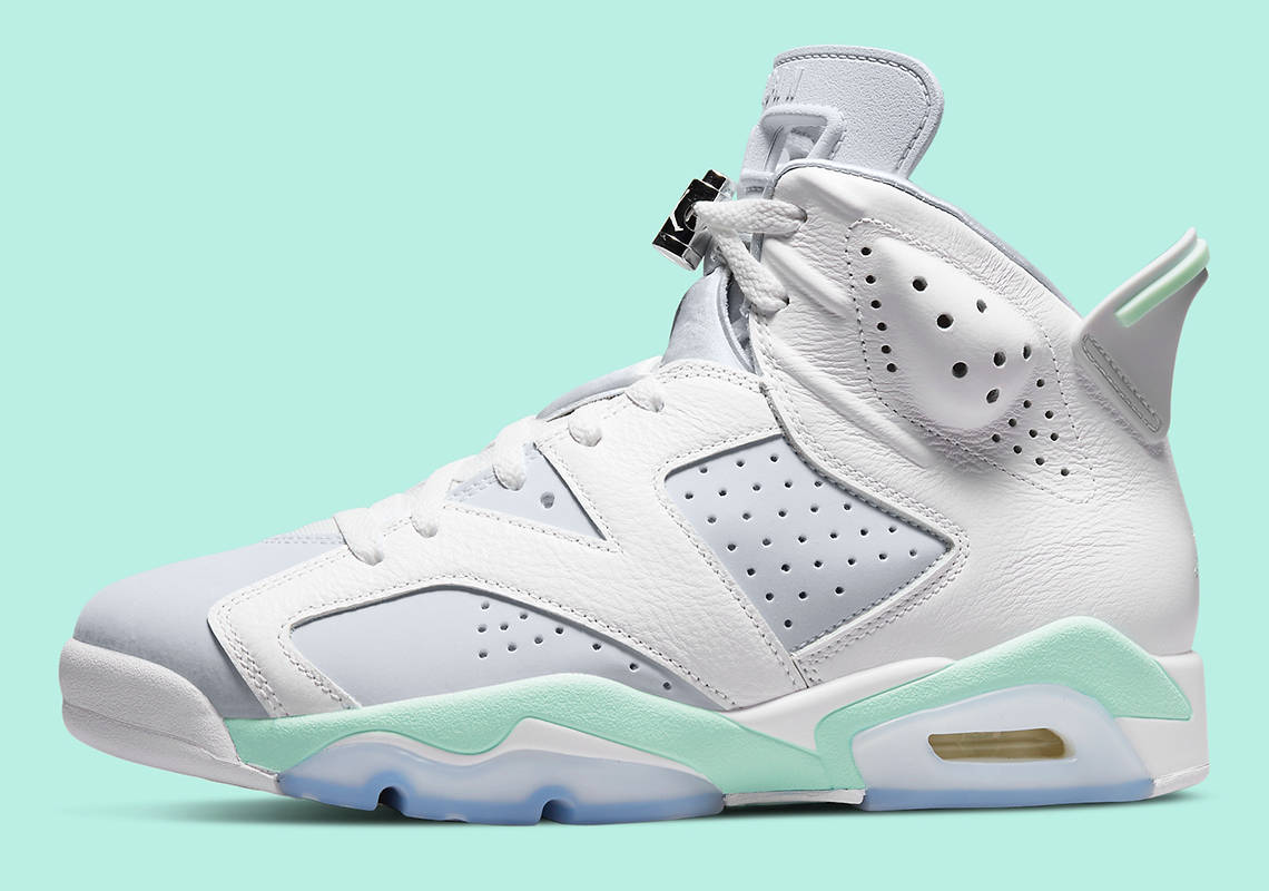 green and white jordan 6