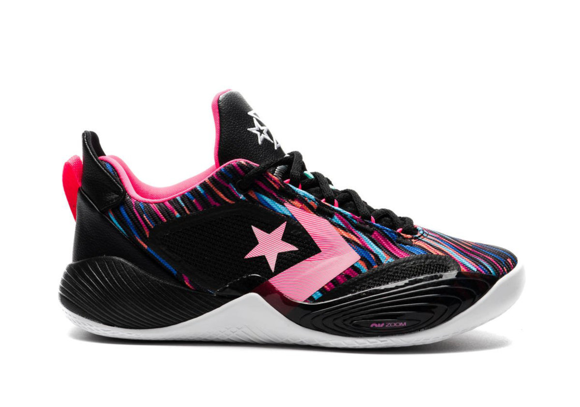 converse all star bb shift ox black neon pink 172663c sneaker packshots 0