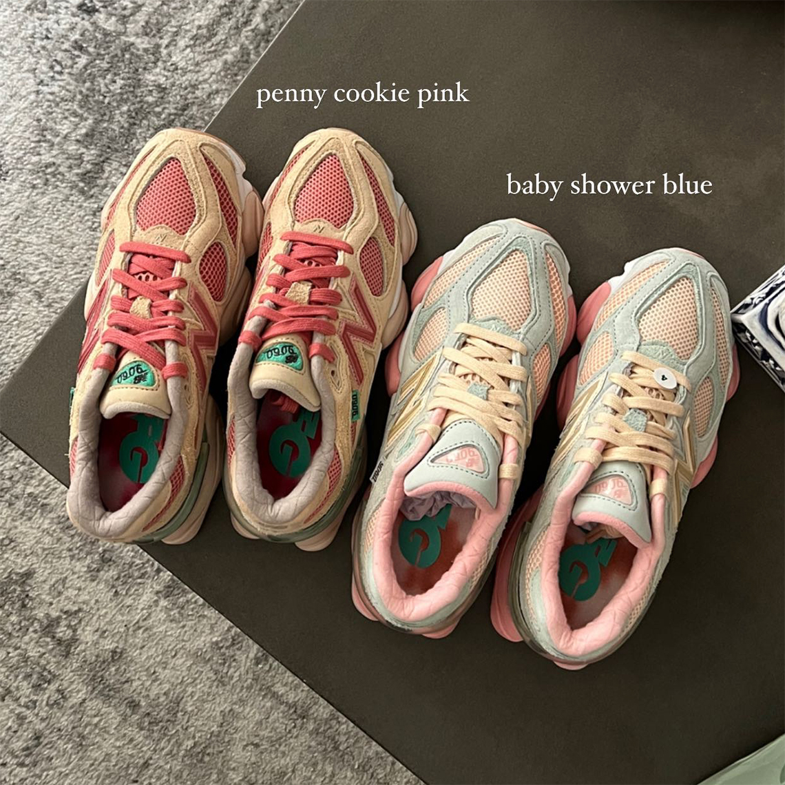 Joe Freshgoods New Balance 415 Marathon Running Shoes Sneakers WL415GW Baby Shower Blue Penny Cookie Pink