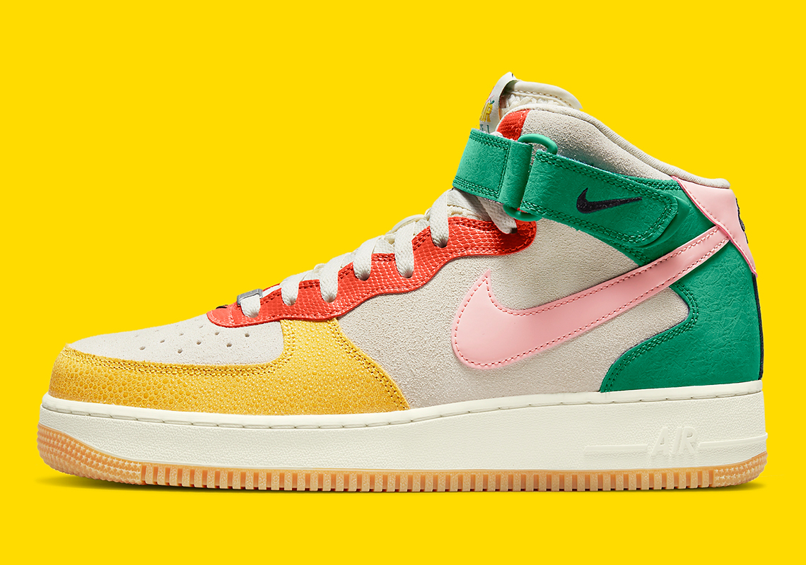 Nike Air Force 1 Mid Nh Coconut Milk Bleached Coral Vivid Sulfur Dr0158 100 Release Date 3