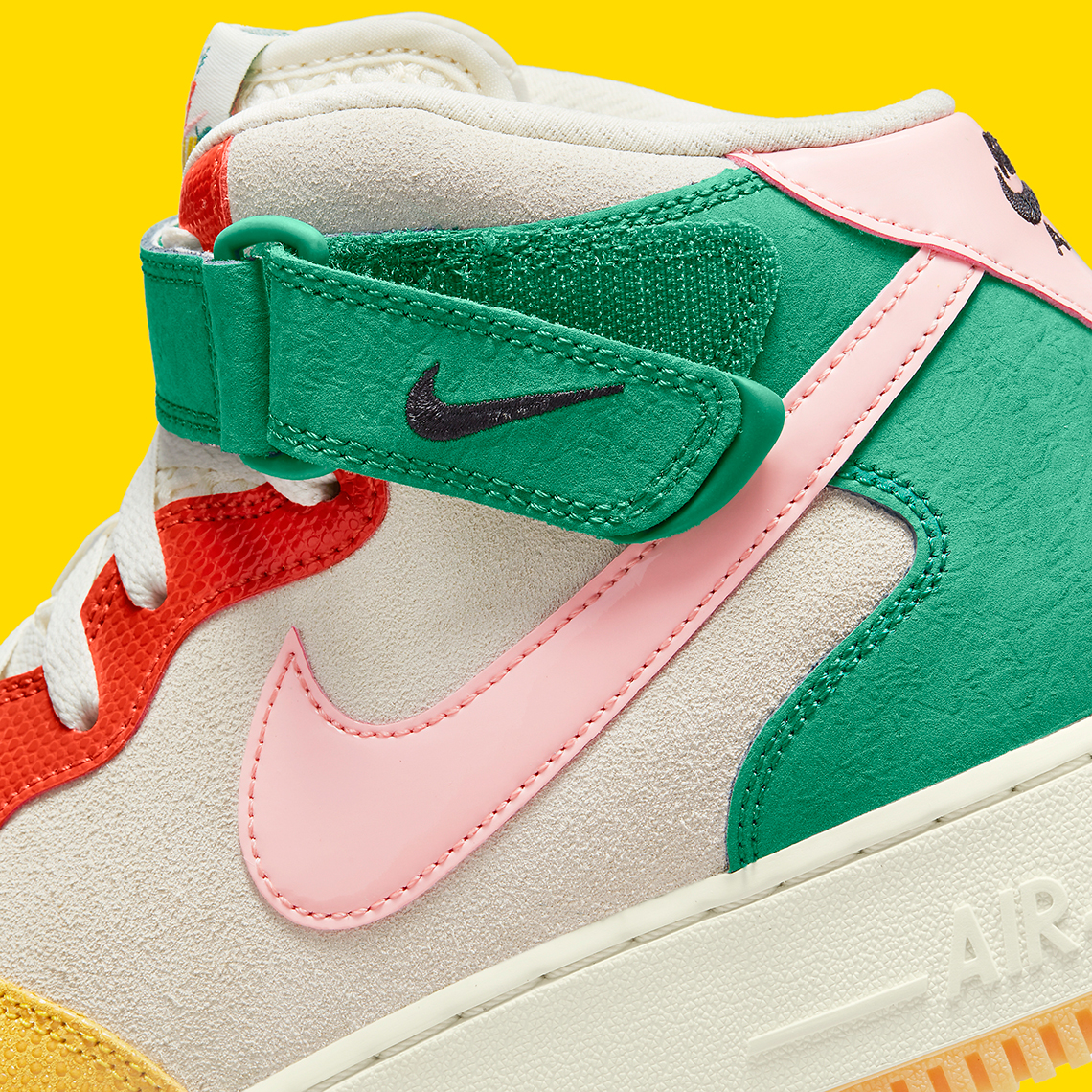 Nike Air Force 1 Mid Nh Coconut Milk Bleached Coral Vivid Sulfur Dr0158 100 Release Date 6