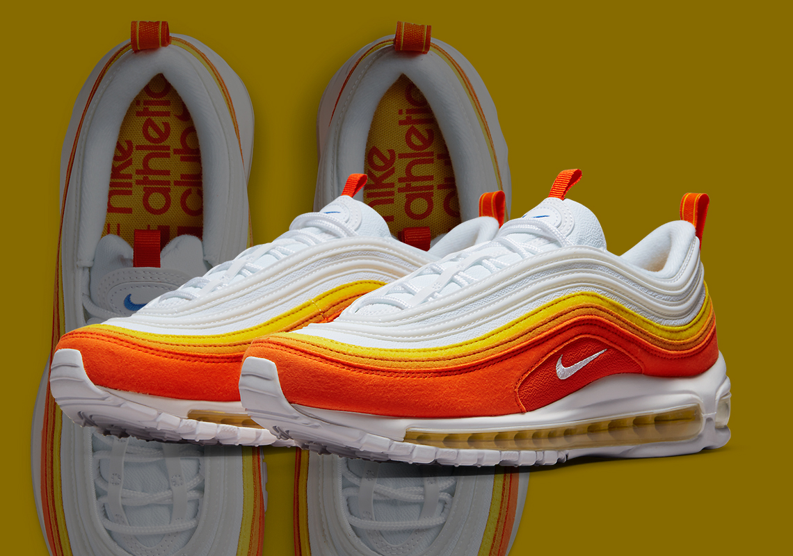 Nike 97 hotsell blanche orange