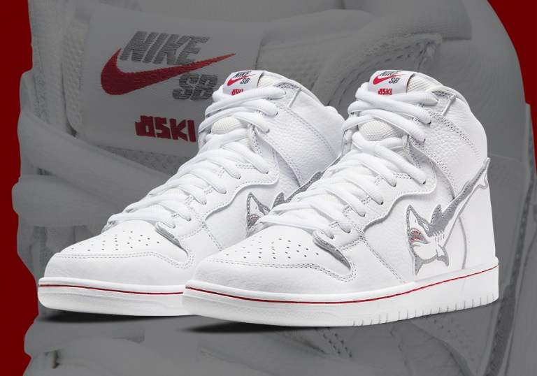 Oski Nike SB Dunk High Great White Shark Release Date 