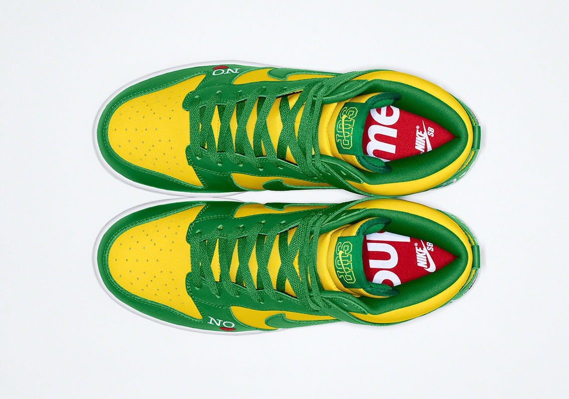 Supreme Nike Sb Dunk High 2022 Green Yellow Release Date 3