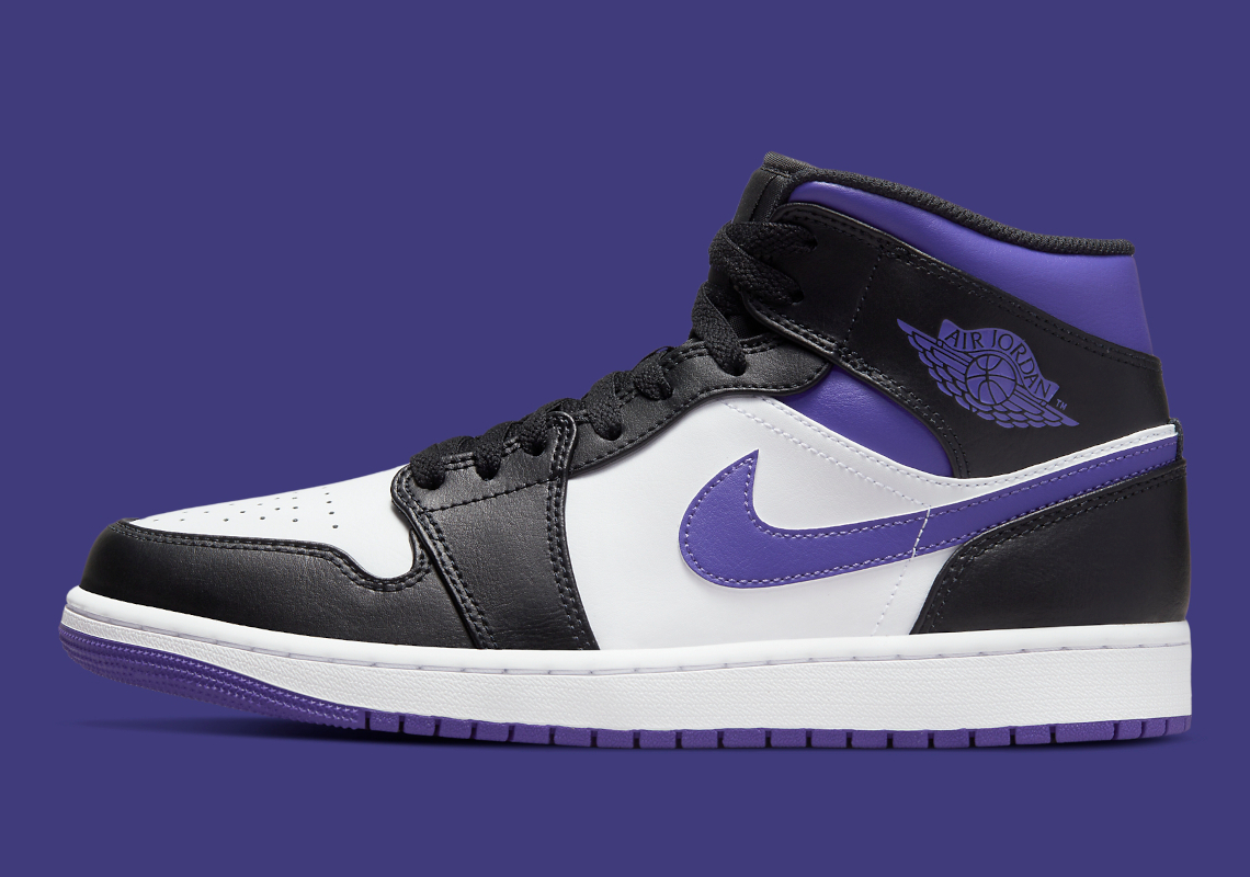 court purple black and white jordan 1