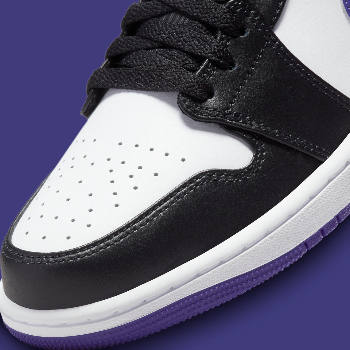 Jordan 1 purple hot sale white black