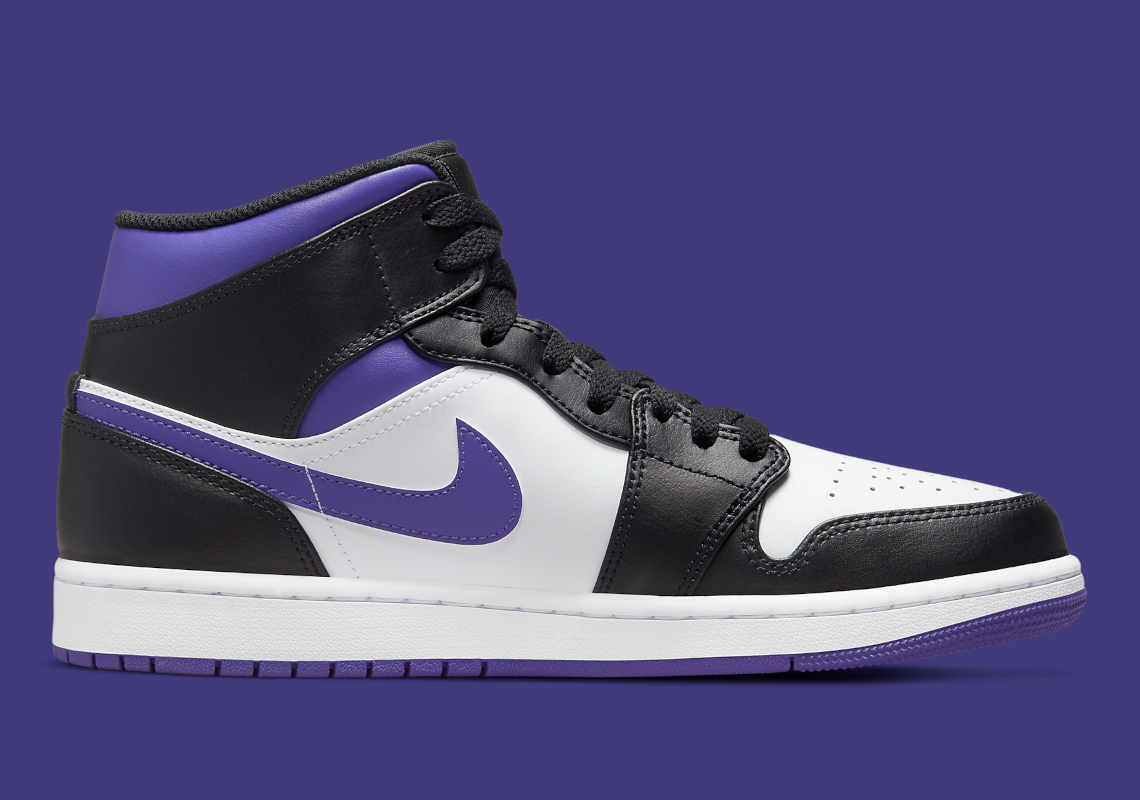 court purple black and white jordan 1