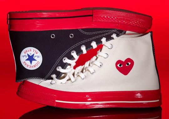 Red Midsoles Outfit The Latest Round Of CdG Play x Converse Chuck 70s
