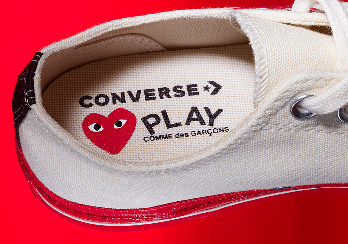 Cdg Play Converse Chuck 70 Red Midsole 1