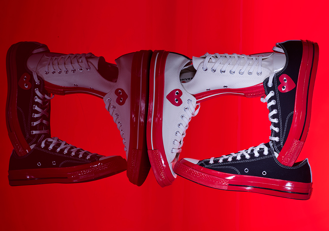 red cdg converse