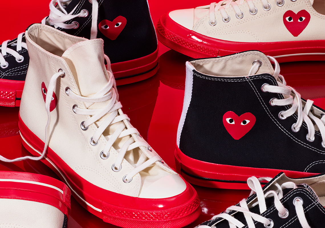 Cdg Play Converse Chuck 70 Red Midsole 4