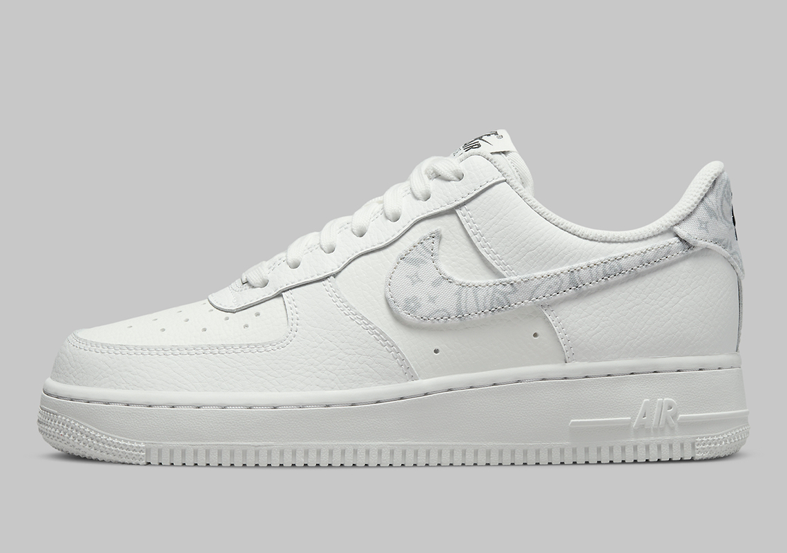 Nike Applies Their Light Grey Paisley To The Air Force 1