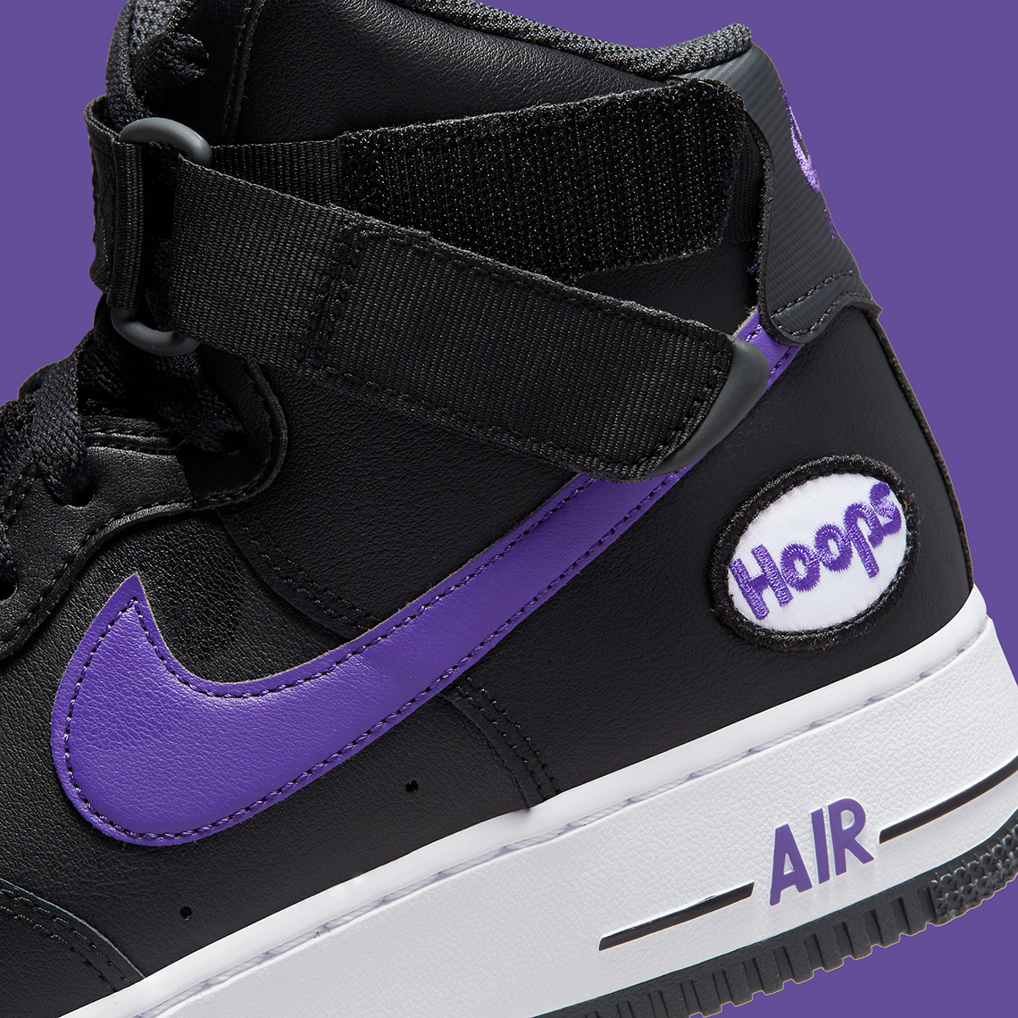 Nike Air Force 1 High “Hoops Pack - Black Purple” - Style Code: DH7453-001  