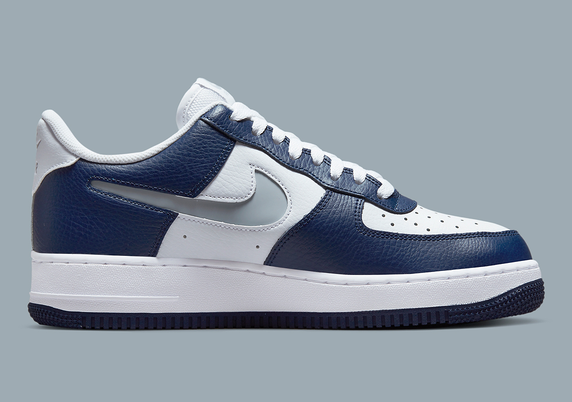 nike air force 1 with navy blue swoosh