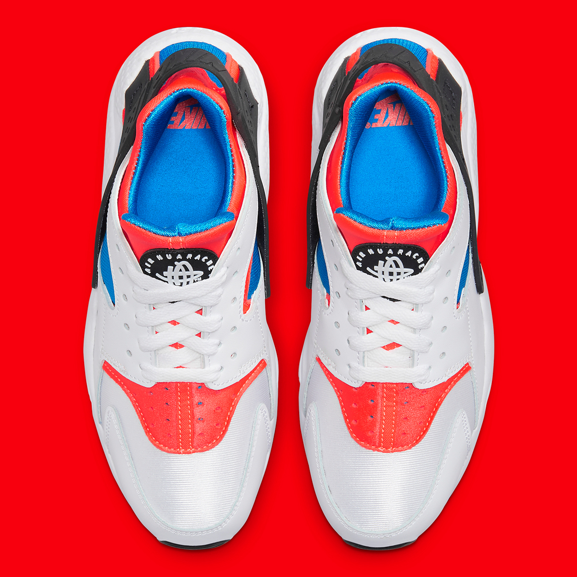 Red white and blue best sale nike huaraches