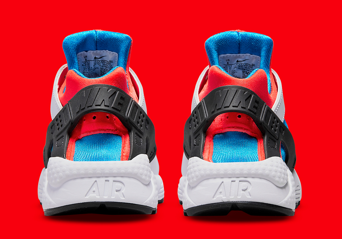 Nike huarache red outlet white and blue