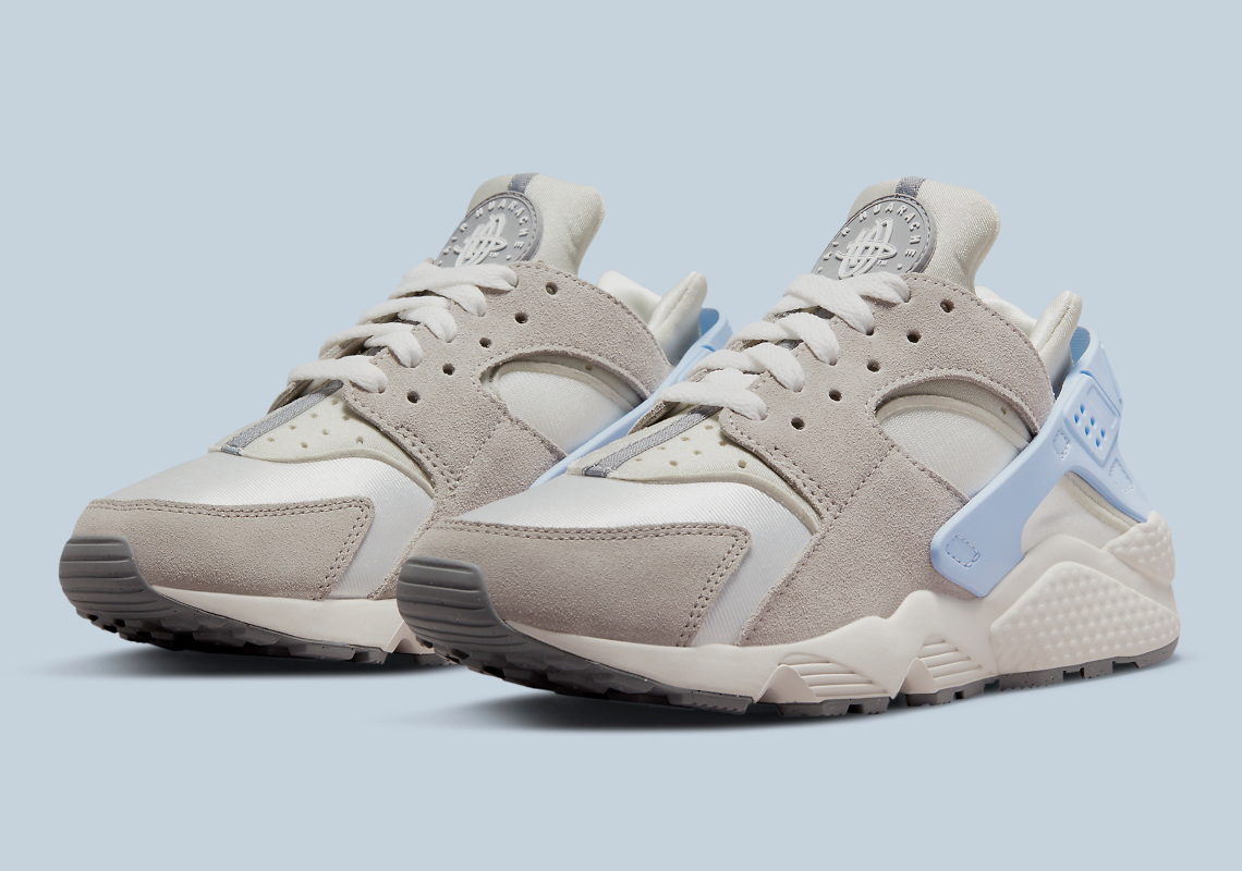 nike air huarache blue and grey