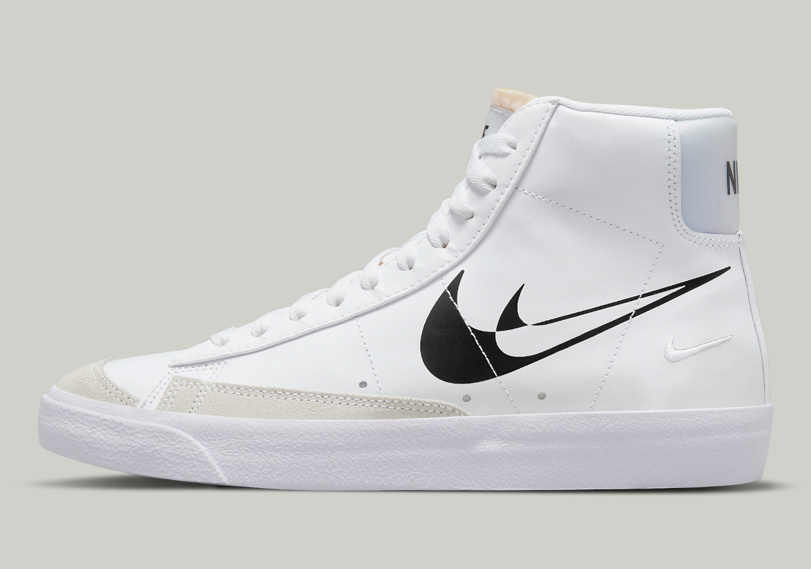 Nike blazers high store black and white