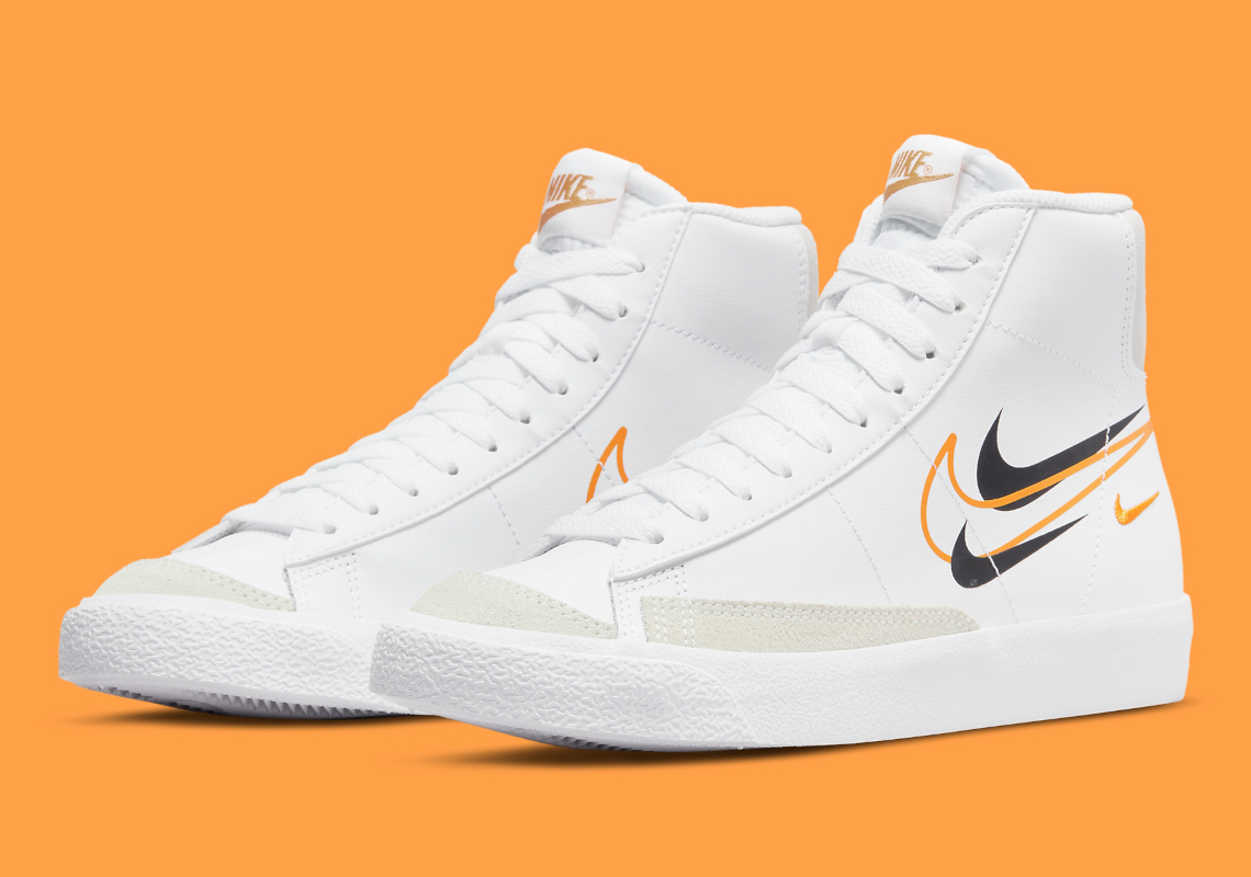 Nike blazer yellow outlet swoosh