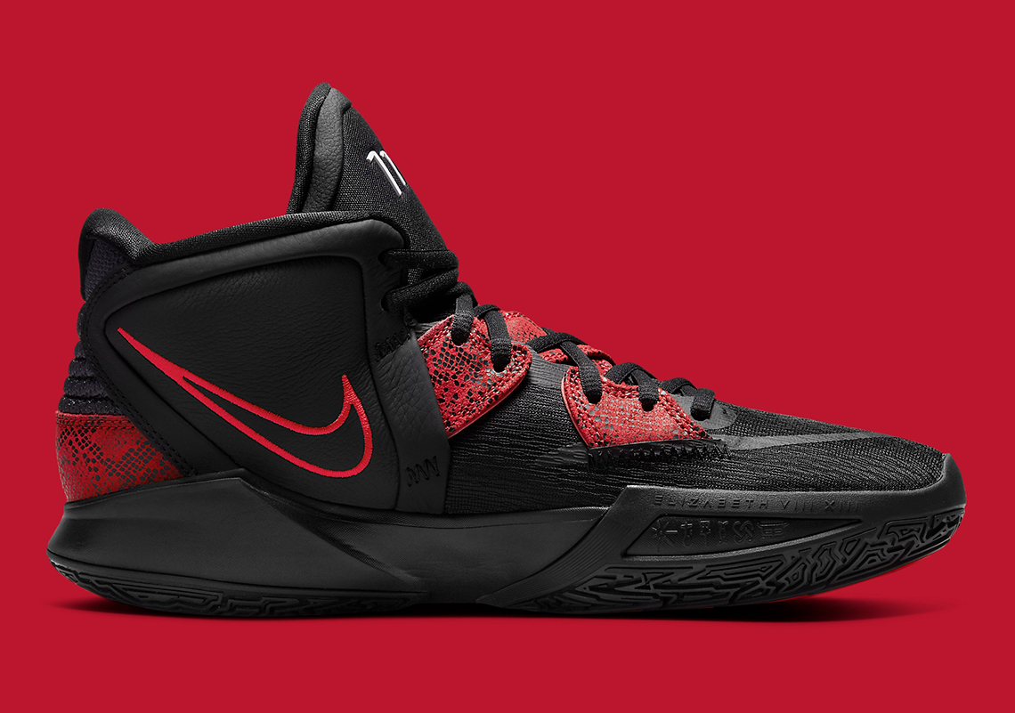 Kyrie red and hot sale black shoes