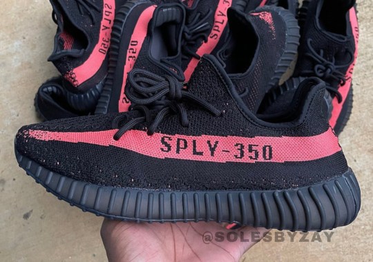 First Look At The adidas Yeezy Boost 350 v2 “Core Red” 2022 Retro