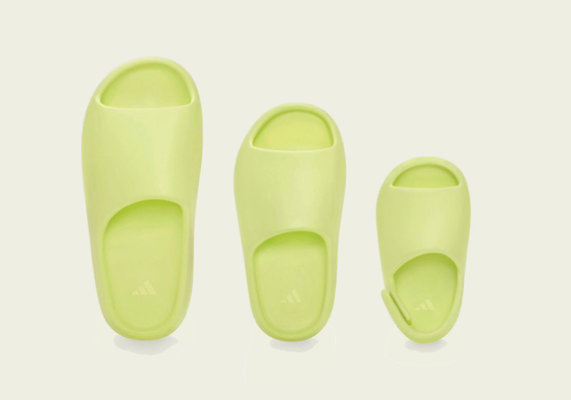 Adidas Yeezy Slides Glow Green Gx6138 02