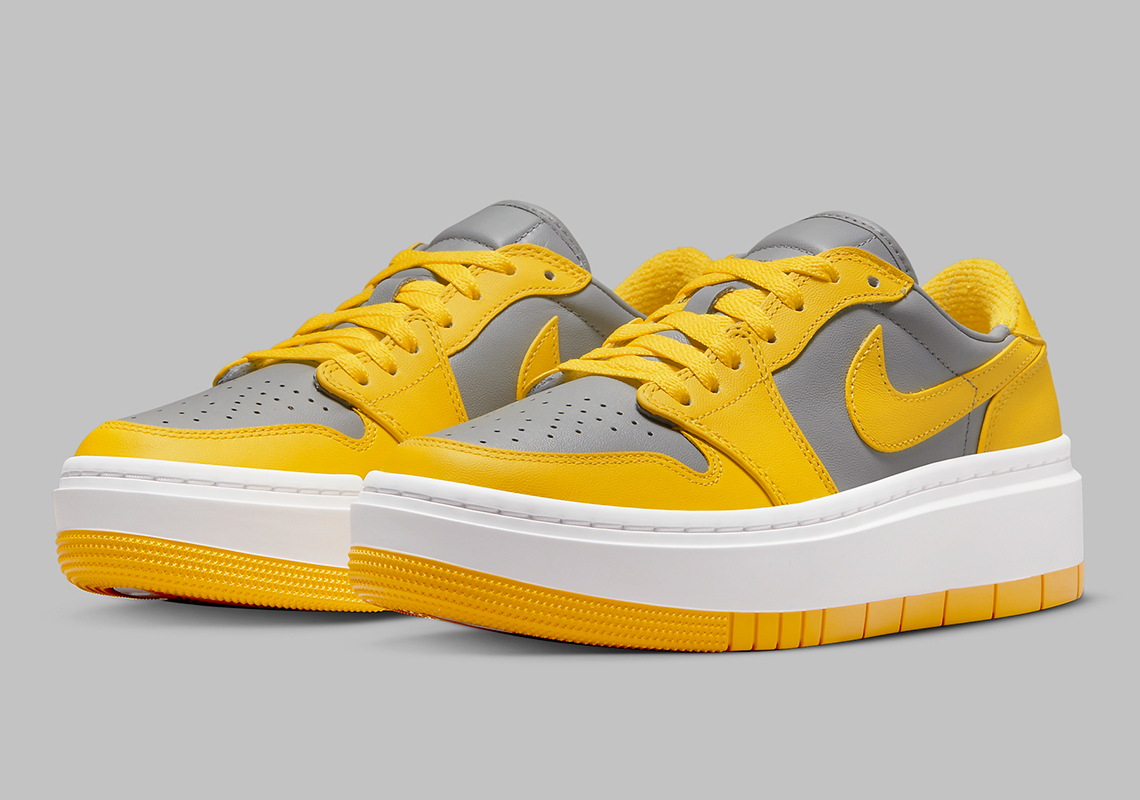 Yellow And Grey Appear On The Air Jordan 1 Low Elevate