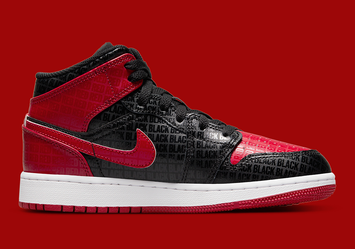 black air jordan 1 with red stripe