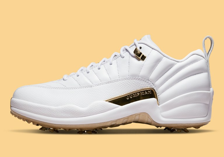 Jordan 12 Golf Masters White/Metallic Gold Mens Size 8 Jordan 12 Low Golf  main image 2