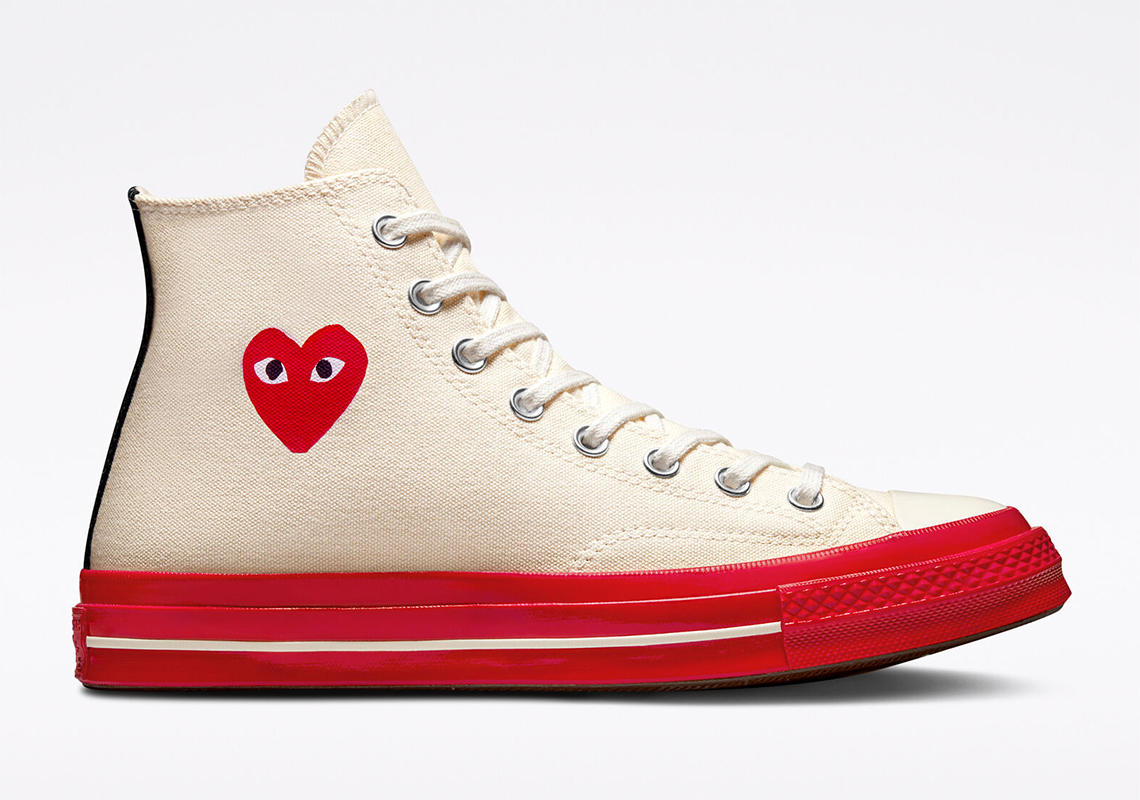 CdG Play Converse Chuck 70 Red Midsole Release Date | SneakerNews.com