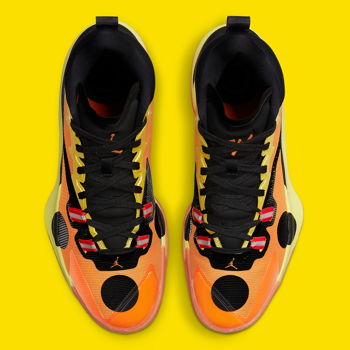 yellow orange jordans