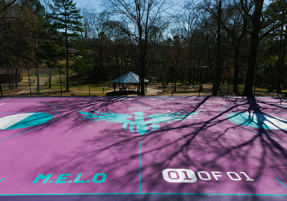 The Charlotte Hornets built a new basketball court at Latta Park