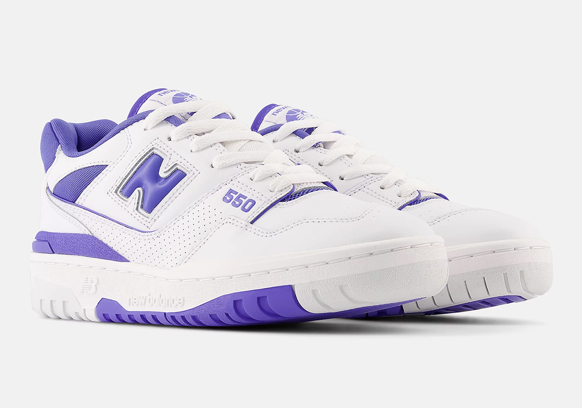 This Women's Exclusive New Balance 550 Combines White And Purple