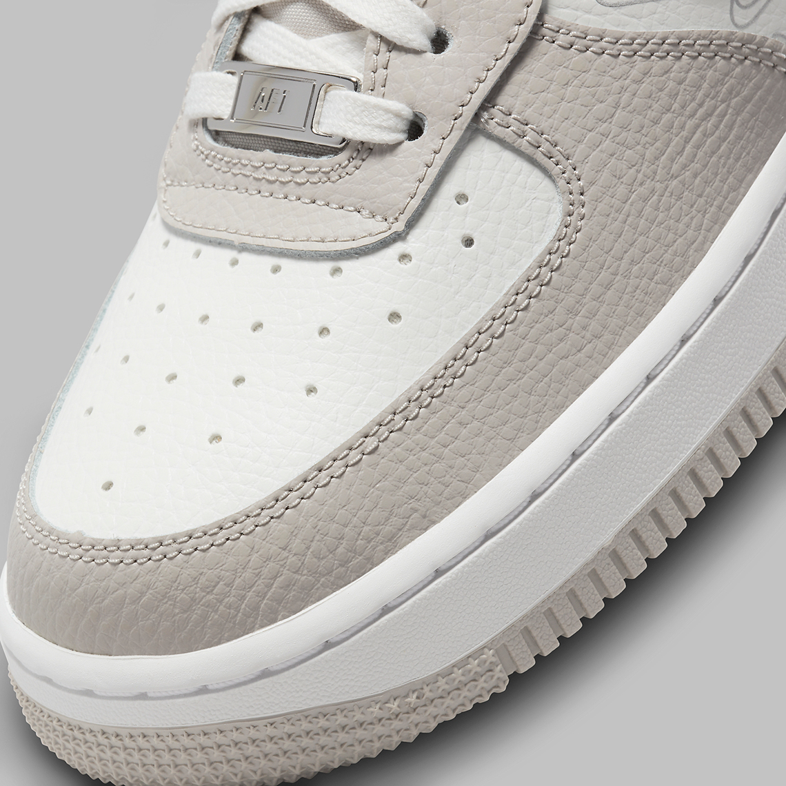 Nike Air Force 1 Low Grey Mini-Swoosh DR7857-101 | SneakerNews.com