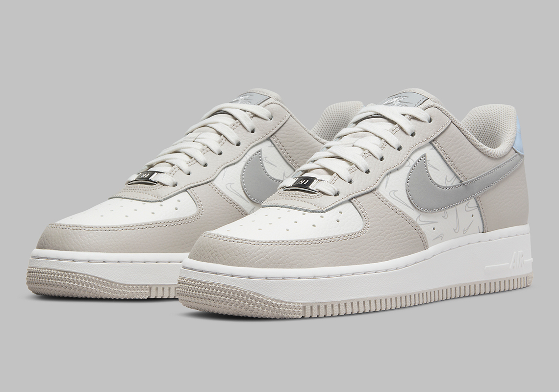 Nike's Mini-Swoosh Pattern Returns On This Two-Toned Air Force 1