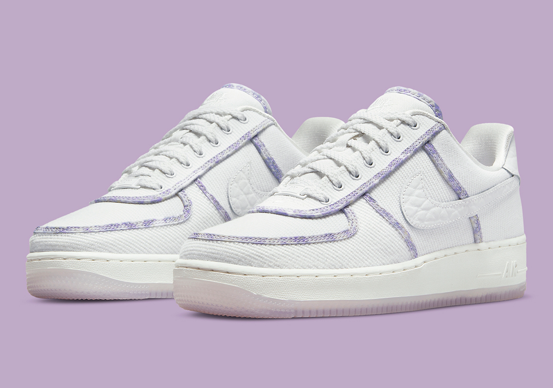 Textured Leather And Hemp Brighten Up The Nike Air Force 1 Low "Doll"