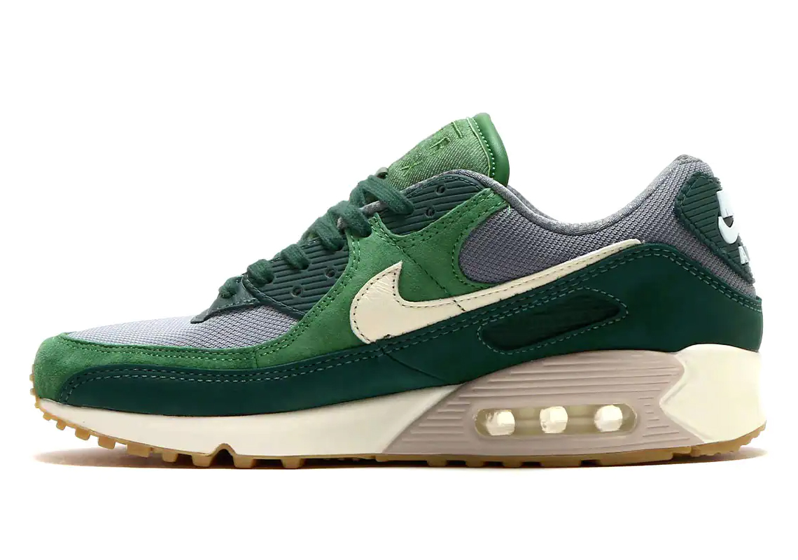 nike air max 90 premium pro green pale ivory forest green dh4621 300 3
