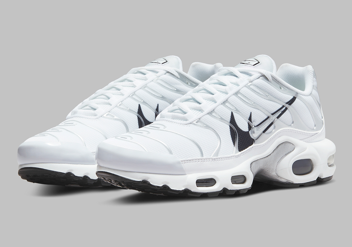 Silver Metallic Swooshes And Cages Armor This Nike Air Max Plus