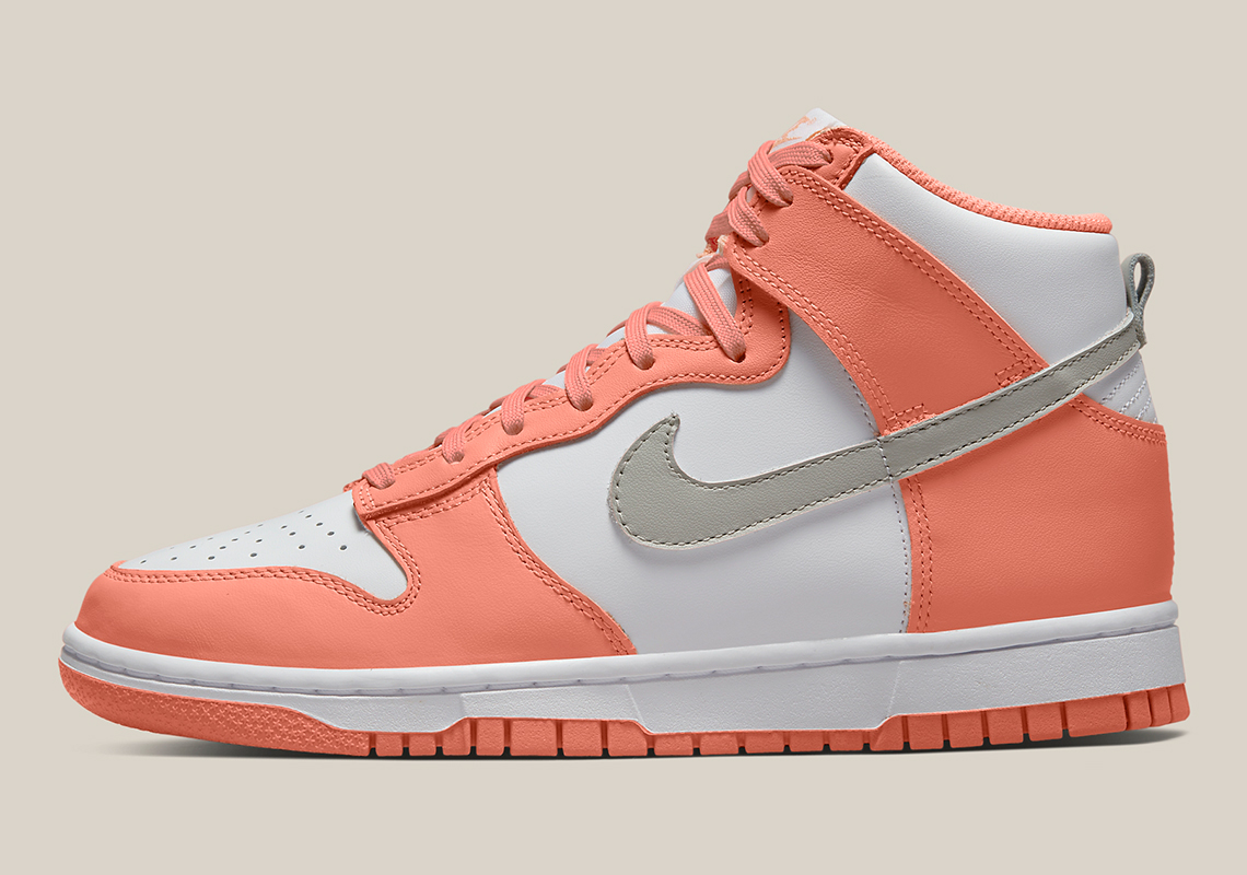 Nike Dunk High Womens Salmon Grey Dd1869 600 Release Date 1