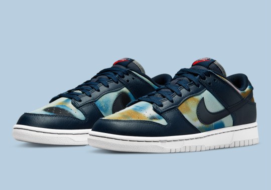 Navy-Colored Overlays Land Atop This Nike Dunk Low “Graffiti”